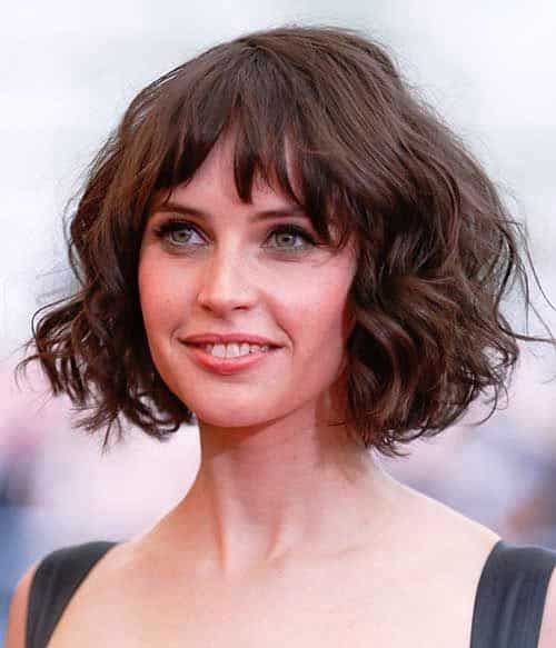 Curly bob layering with bangs curly hair with bangs styles.