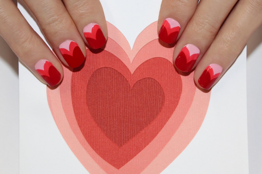 Diy heart layer nails