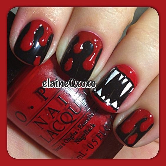 Blood Design Nail Art Design