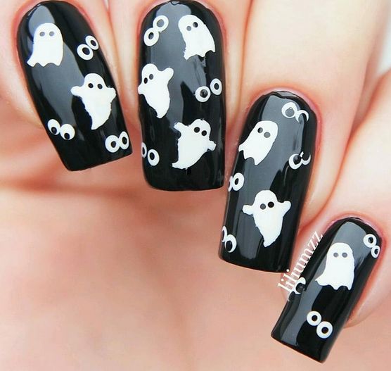 Cute Halloween Nail Art Design