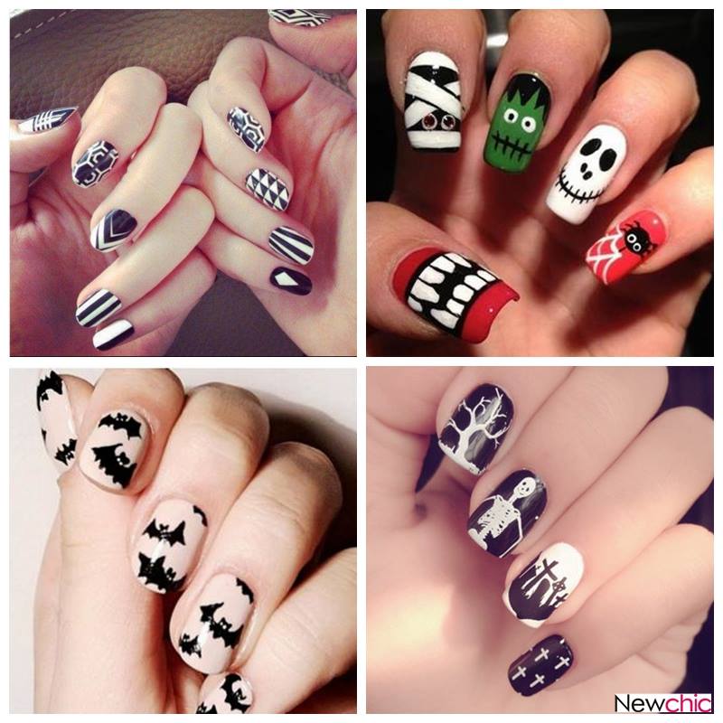 Many Designs Halloween Nail Art Designs