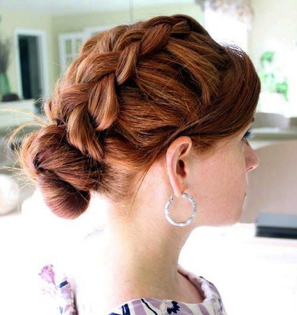 Braided low bun