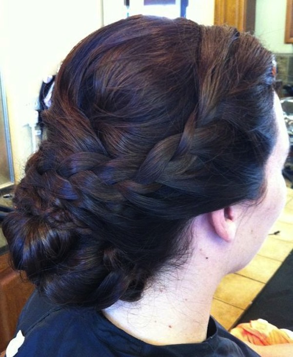 Braided bridal updo