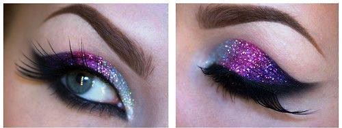 Silver, pink, and purple gradient lid
