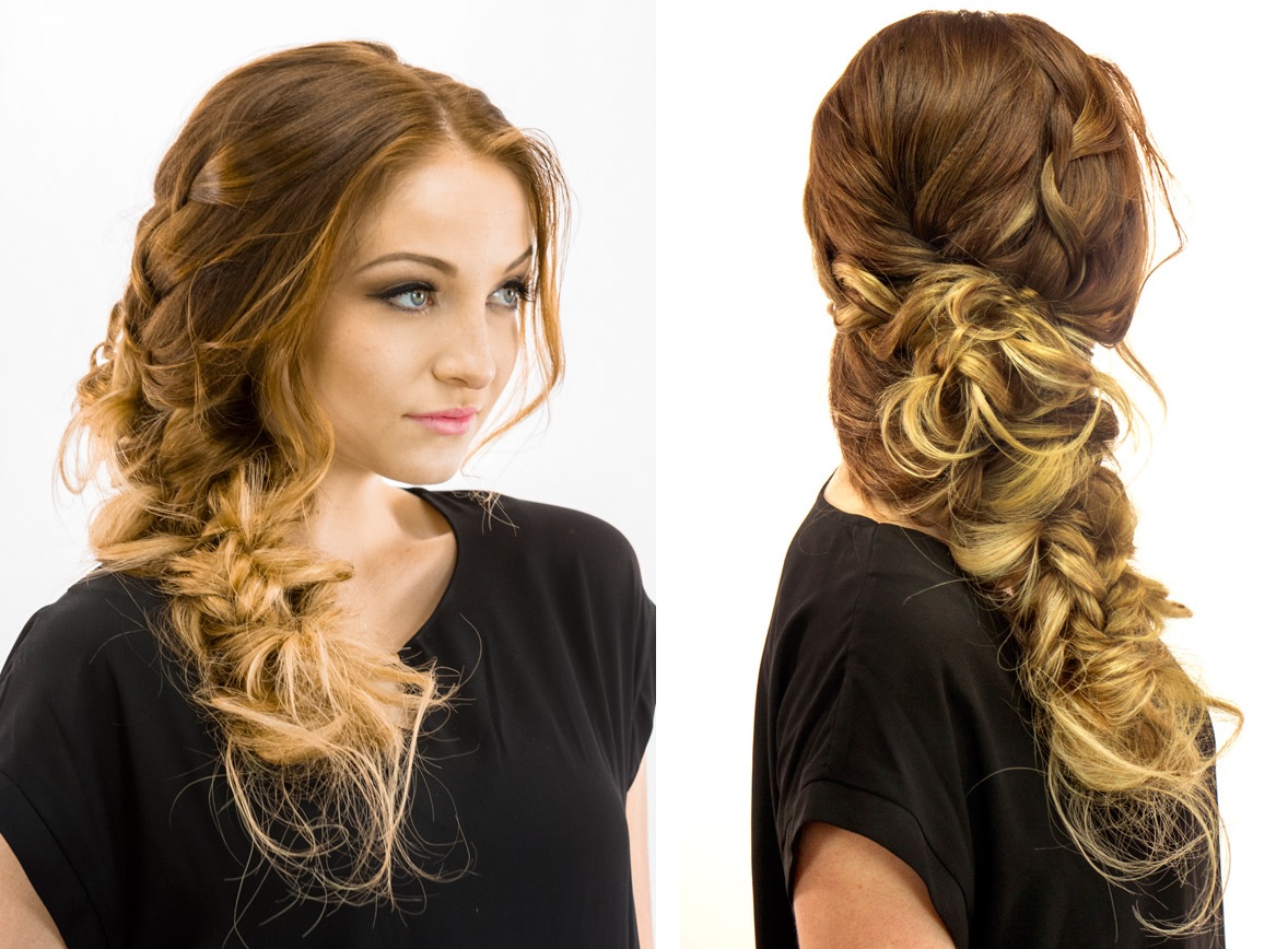 Big bohemian side braid