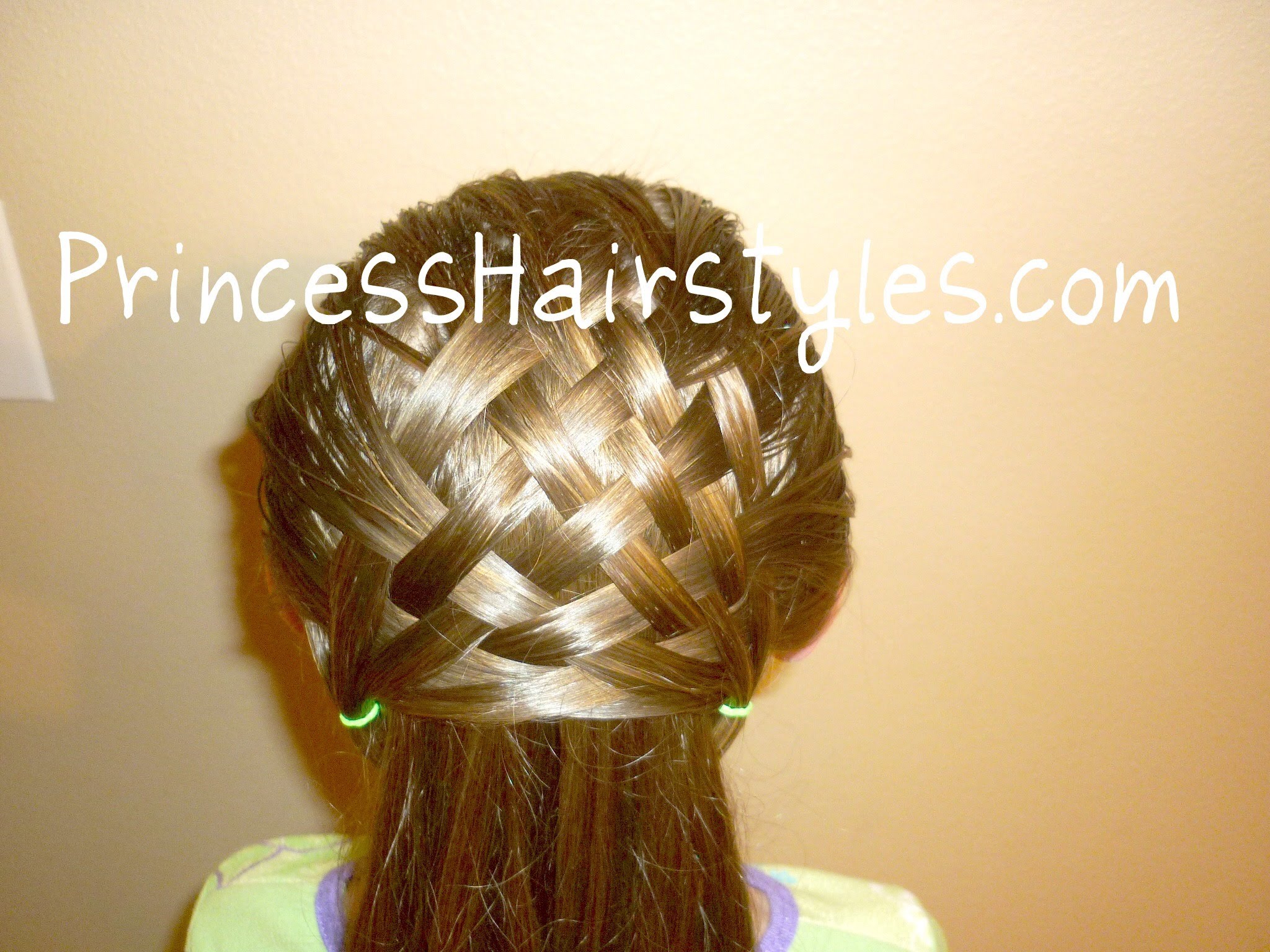 Half up basket weave braid