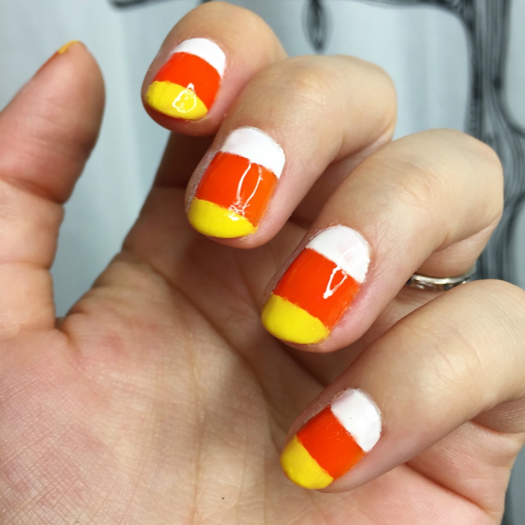 Candy Corn Nail DIY