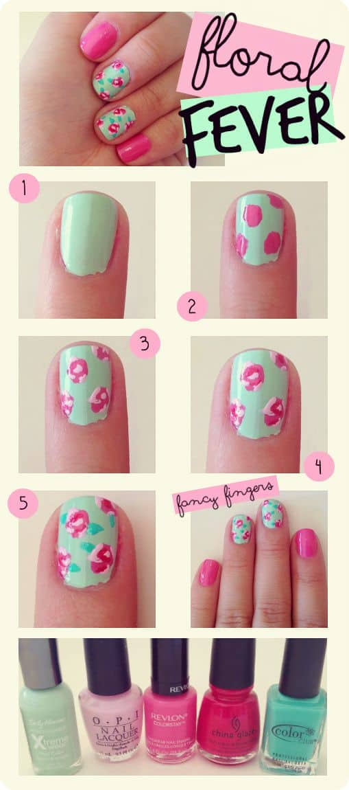 Pink and teal floral fever