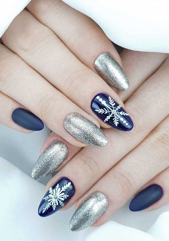 christmas nails acrylic, christmas nails gel, christmas nails simple, christmas nails navy blue, silver christmas nails, christmas nails 2019, christmas nails coffin, christmas nails, winter nail designs, dark winter nails, winter nails colors