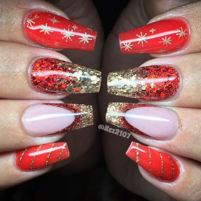 16-Festive-Nail-Art-Ideas-To-Copy-red-and-gold-glitter-nails