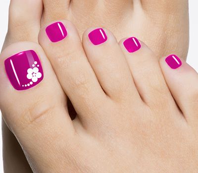 Purple Toe Nail Design