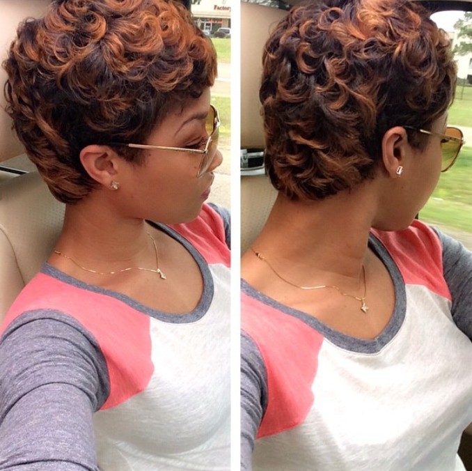 permed hairstyle for black women