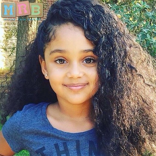 African American permed curly hairstyle for girls