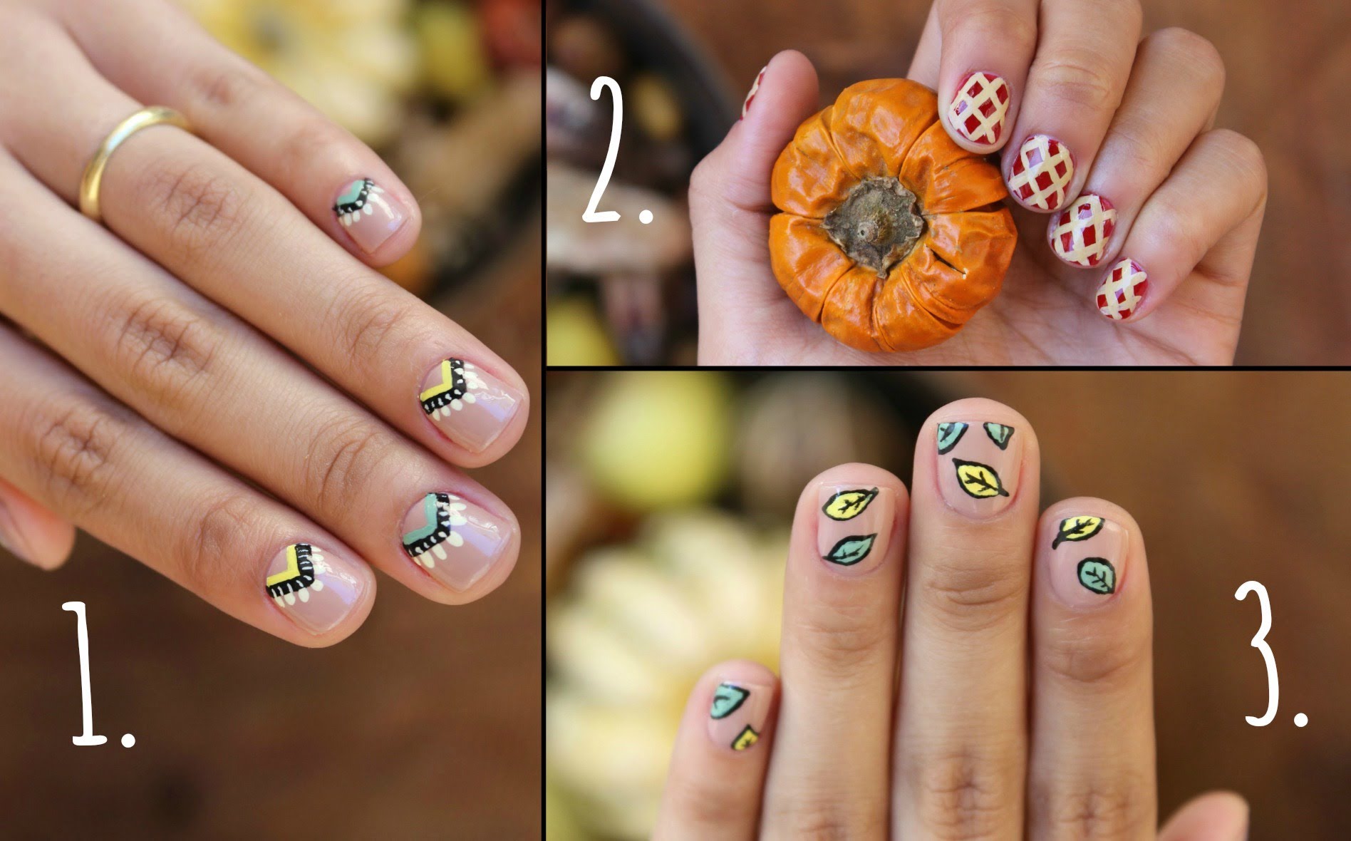 Diy thanksgiving nail ideas