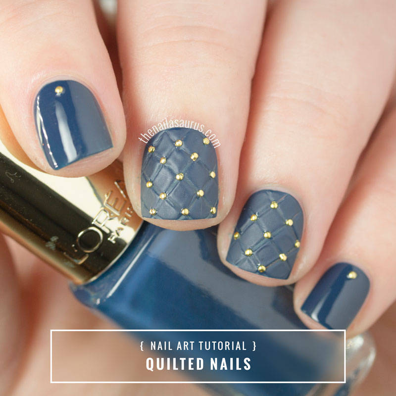 Quilted nail art tutorial
