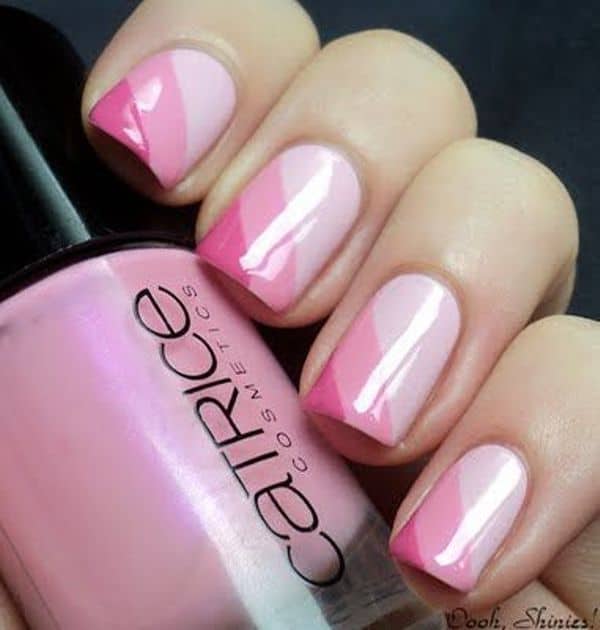 Baby pink nail design