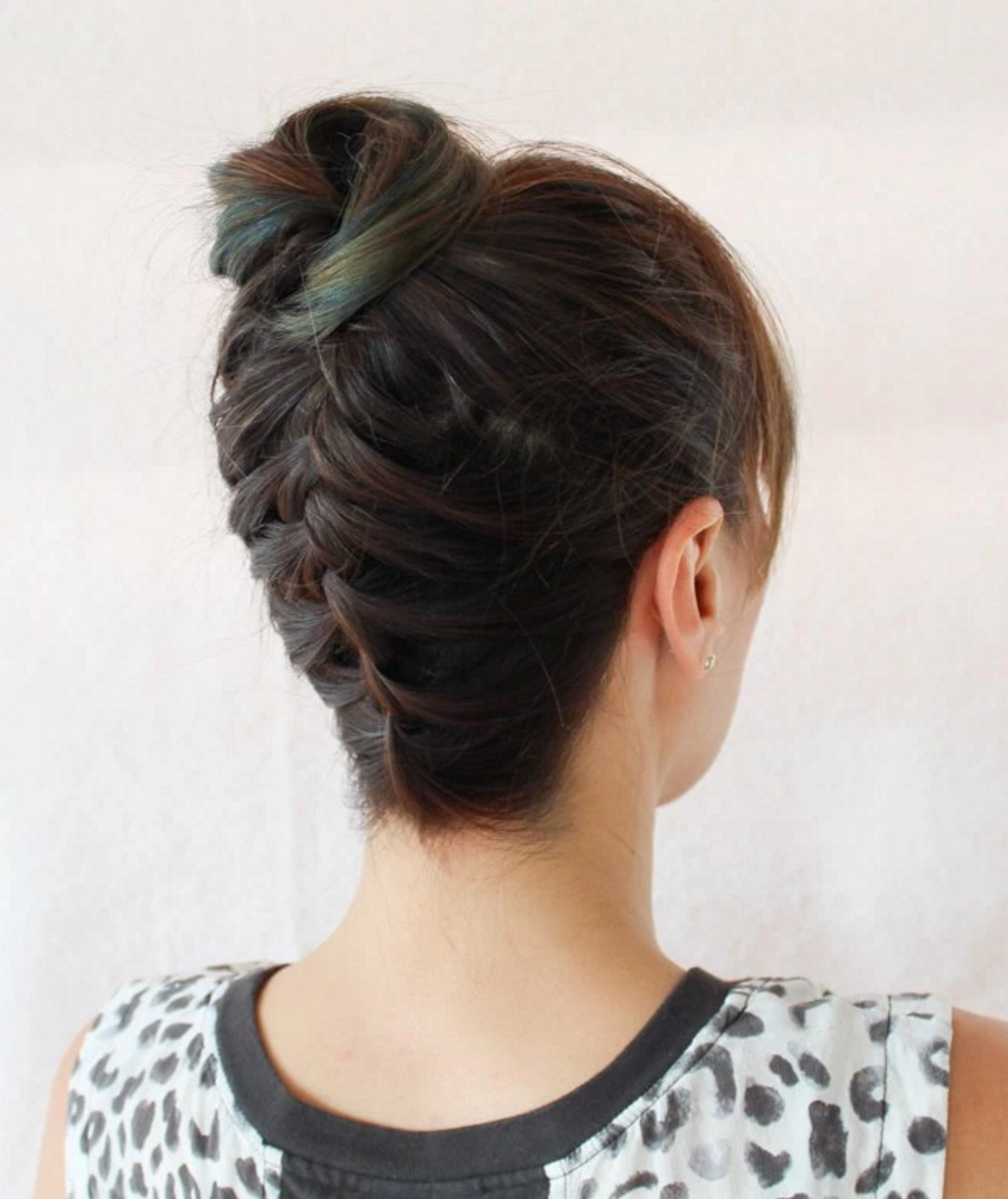 18 braided top knot