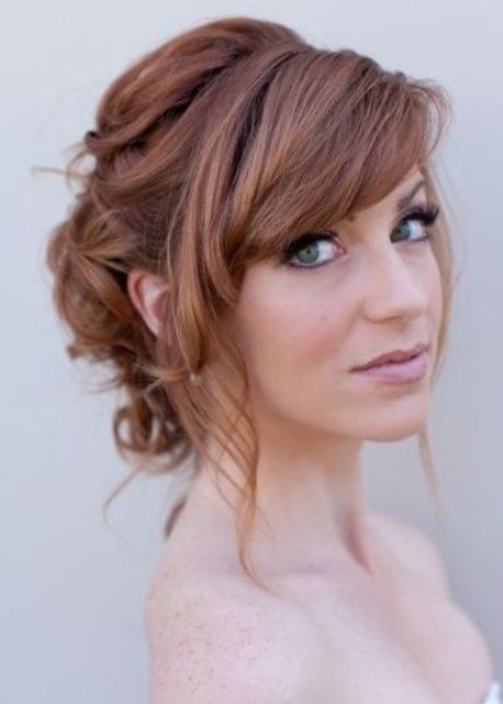 a chic half updo with twists and curly hair down for middle length hair