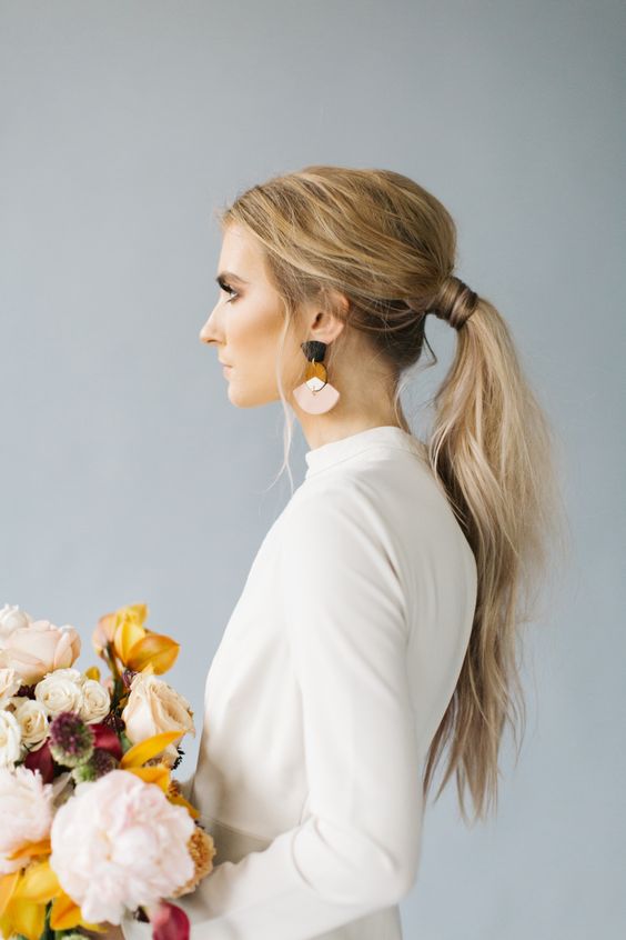 really messy updo for a bride