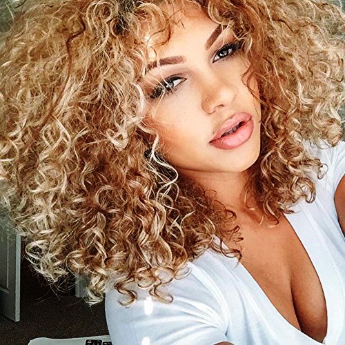 Blond Curly Bob for Black Women