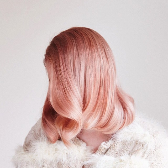 Peach pastel hair