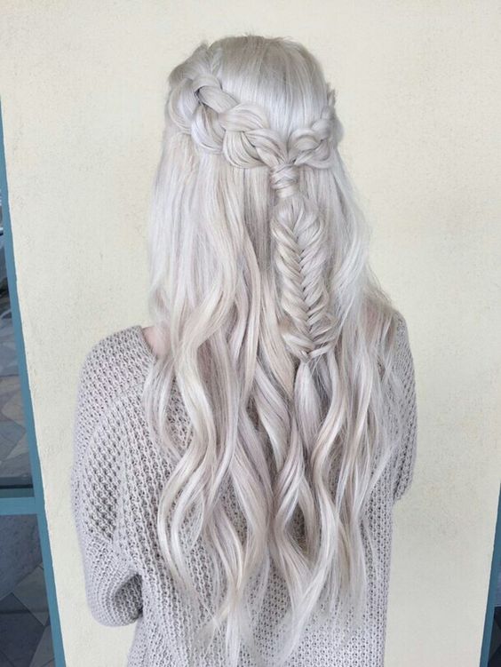 White pastel hair