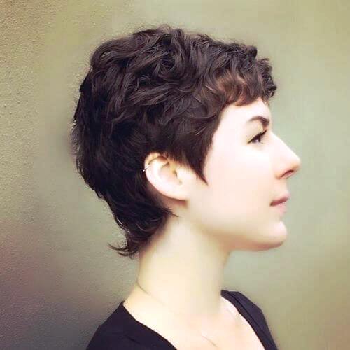 Tapered Pixie with a Curly Top