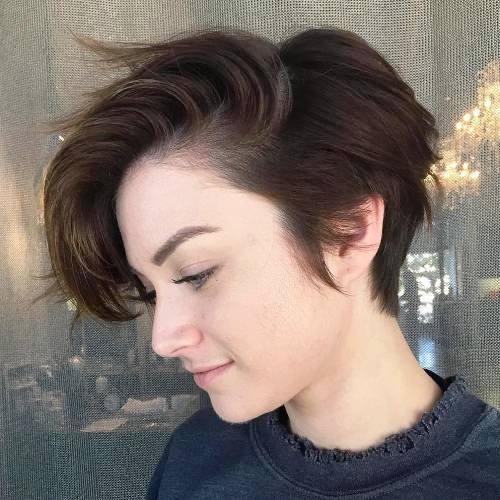 Side Swept Short Pixie Bob