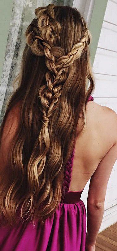 Braided Half Up Half Down Hairstyle