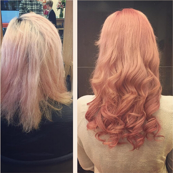 Long Pink Wavy Hair