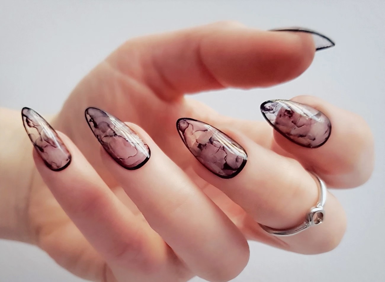 transparent nails