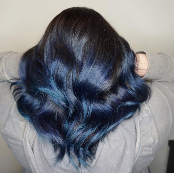 Awesome black and blue hair styles 5