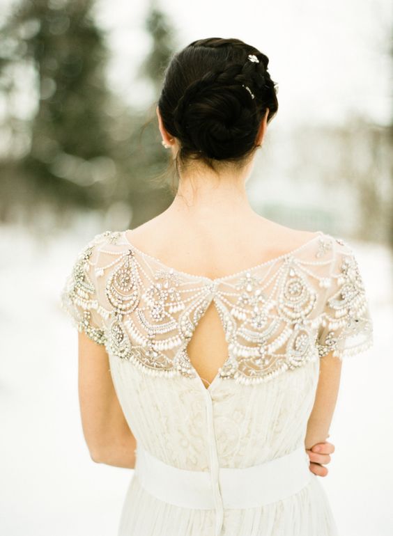 side updos are amazing for winter weddings