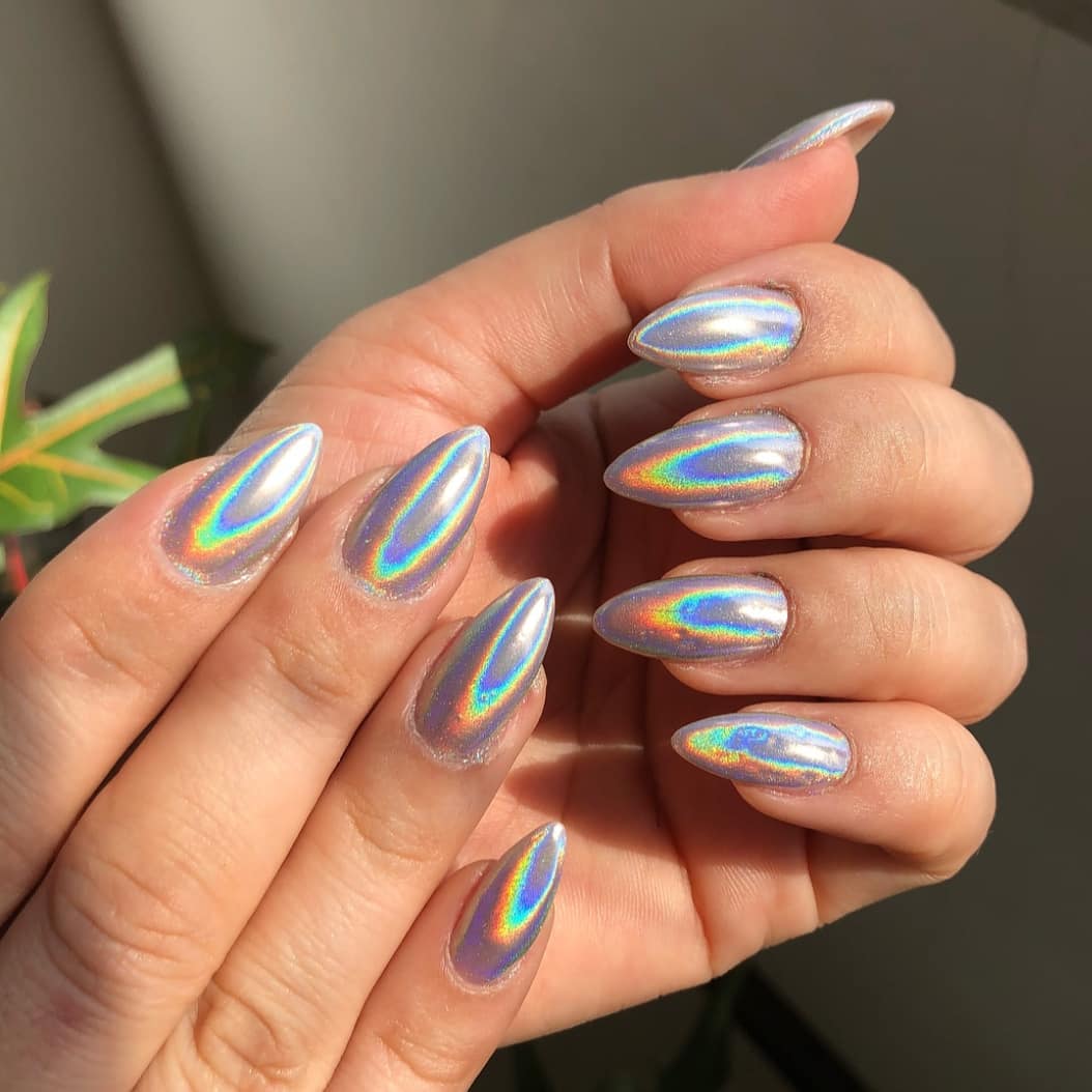 Rainbow Inspired 3D Nail Art for Stiletto Nails