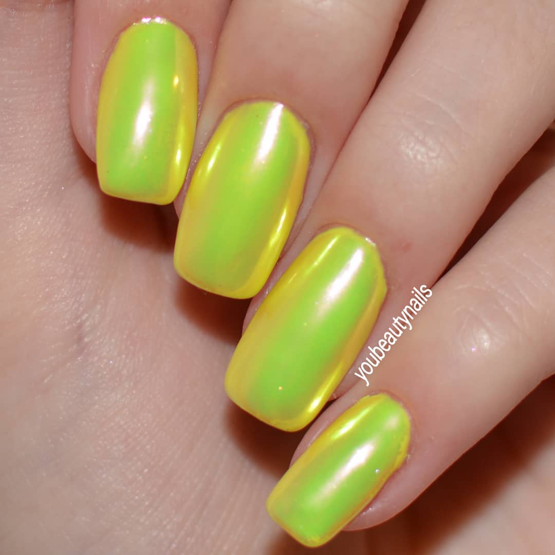 Yellow and Green Combo Beautiful Nails