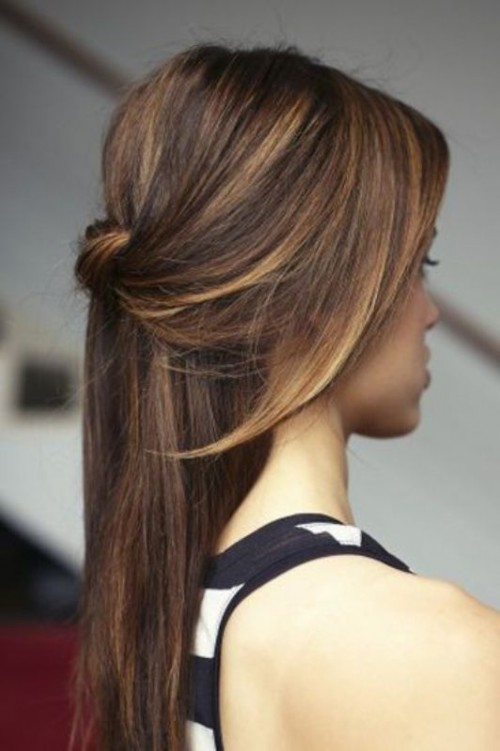 a wedding hairstyle with a volume on top and waves down is a chic and stylish idea that is easy to realize