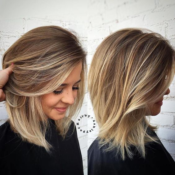 balayage Medium Length Haircuts for Thick Hair