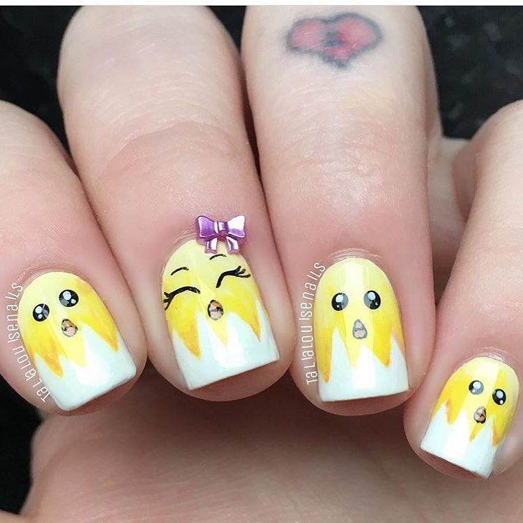 Chick Design Amazing Nail Art Design for Long Squared Nails