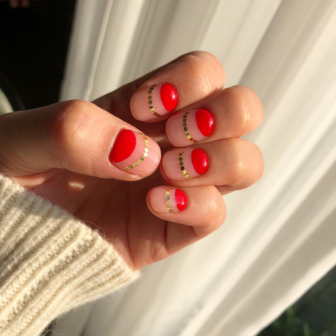 Nice Easy Sun Inspired Nail Art Design for Short Girls