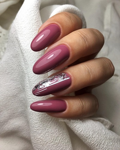 Stunning Purple Long Circular Nails for Winters