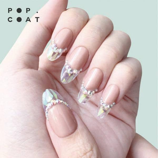 Acrylic bridal nail design