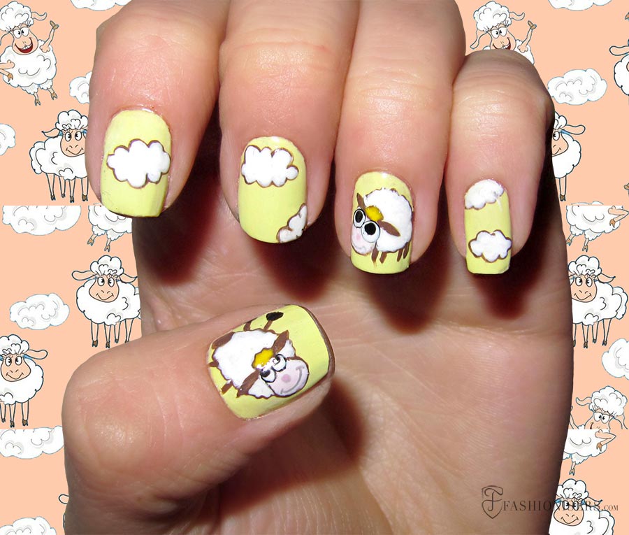 9 Pretty Sheep Nail Art Designs