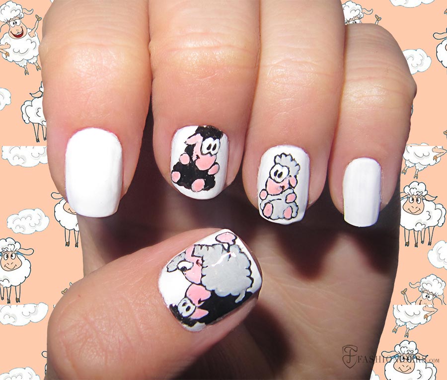 9 Pretty Sheep Nail Art Designs