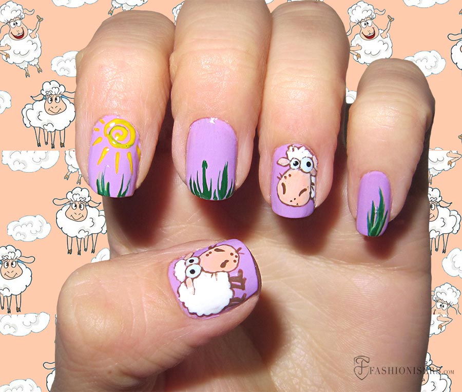 9 Pretty Sheep Nail Art Designs