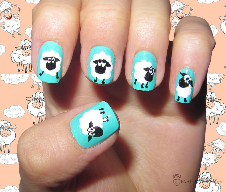 9 Pretty Sheep Nail Art Designs