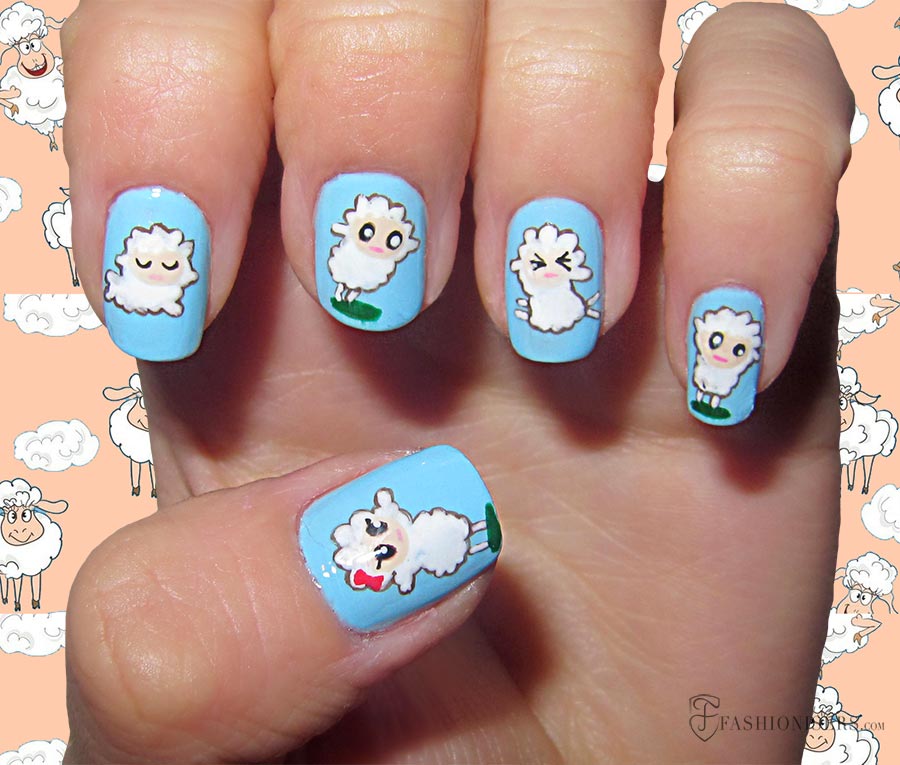 9 Pretty Sheep Nail Art Designs