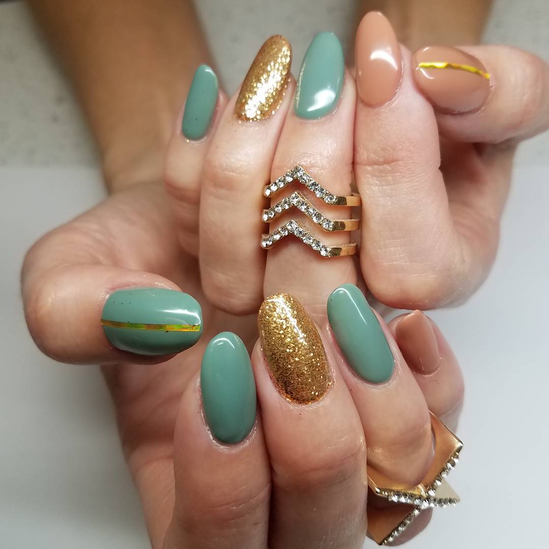 Decent Nail Art Design for Long Almond Nails