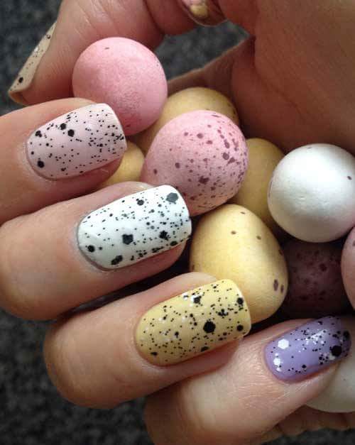 Soft Matt Color Easter Eggs Square Nail Art For Perfect Holiday Look