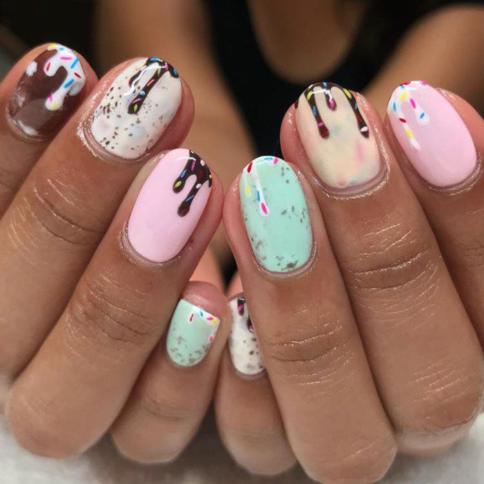 Summer Nail Ideas ice cream nails