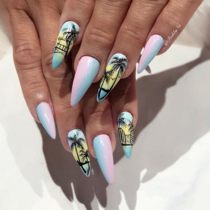 Fun Vacation Themed Nail Ideas